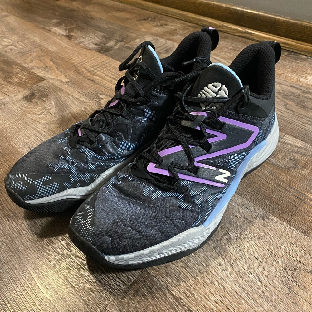 Black and Purple Athletic Sneakers